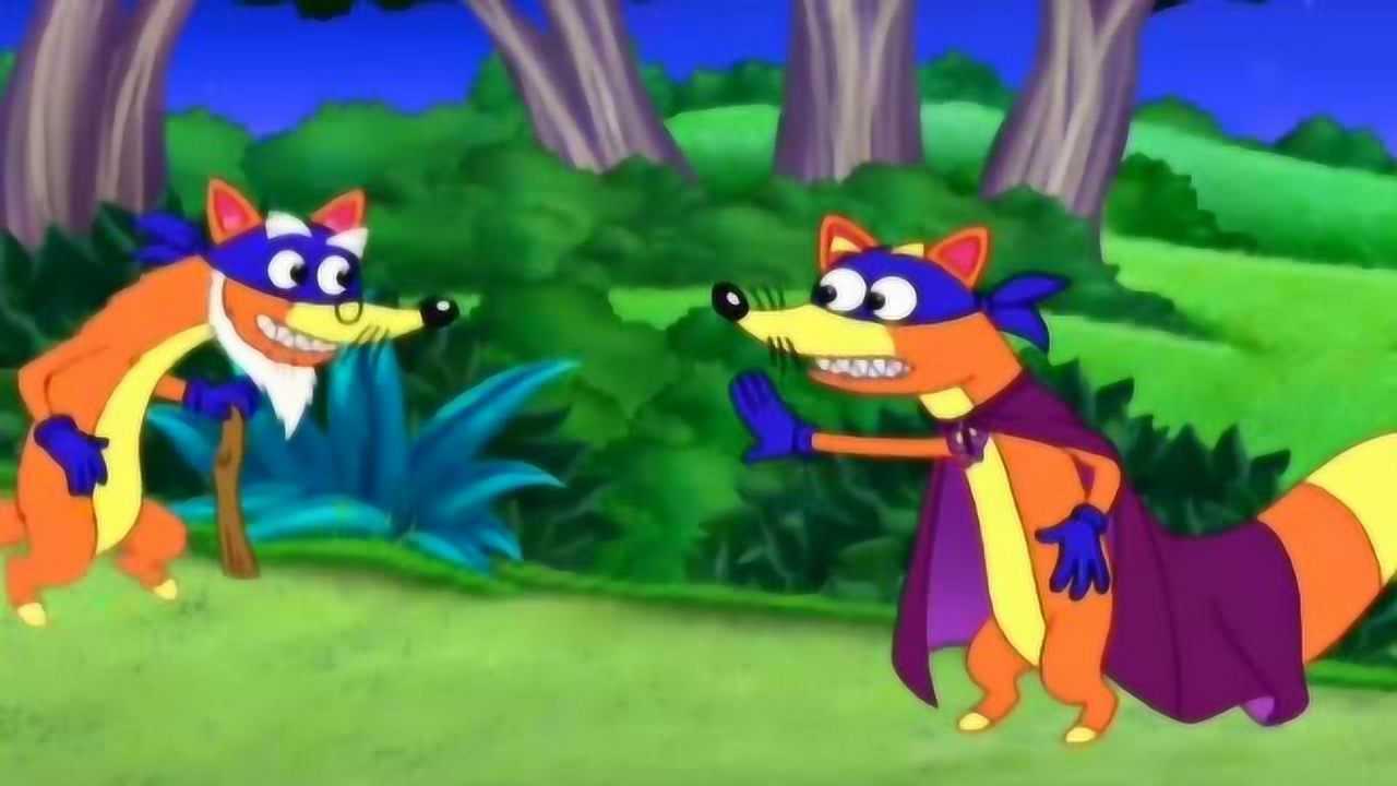 长大后的捣蛋鬼狐狸一直在抢东西,还抢走了另一个自己的披风