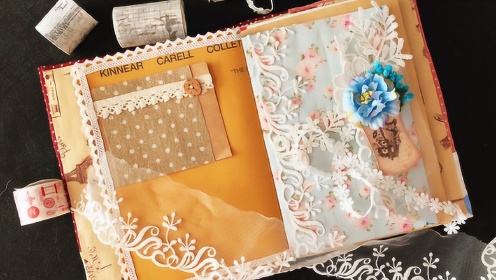 手帐素材制作教程：做一个甜美系蕾丝信封点缀你的手帐