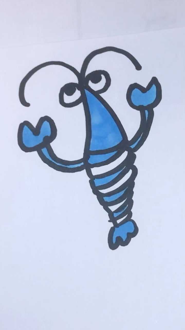 宝贝们快画一只五颜六色的七彩虾吧._腾讯视频