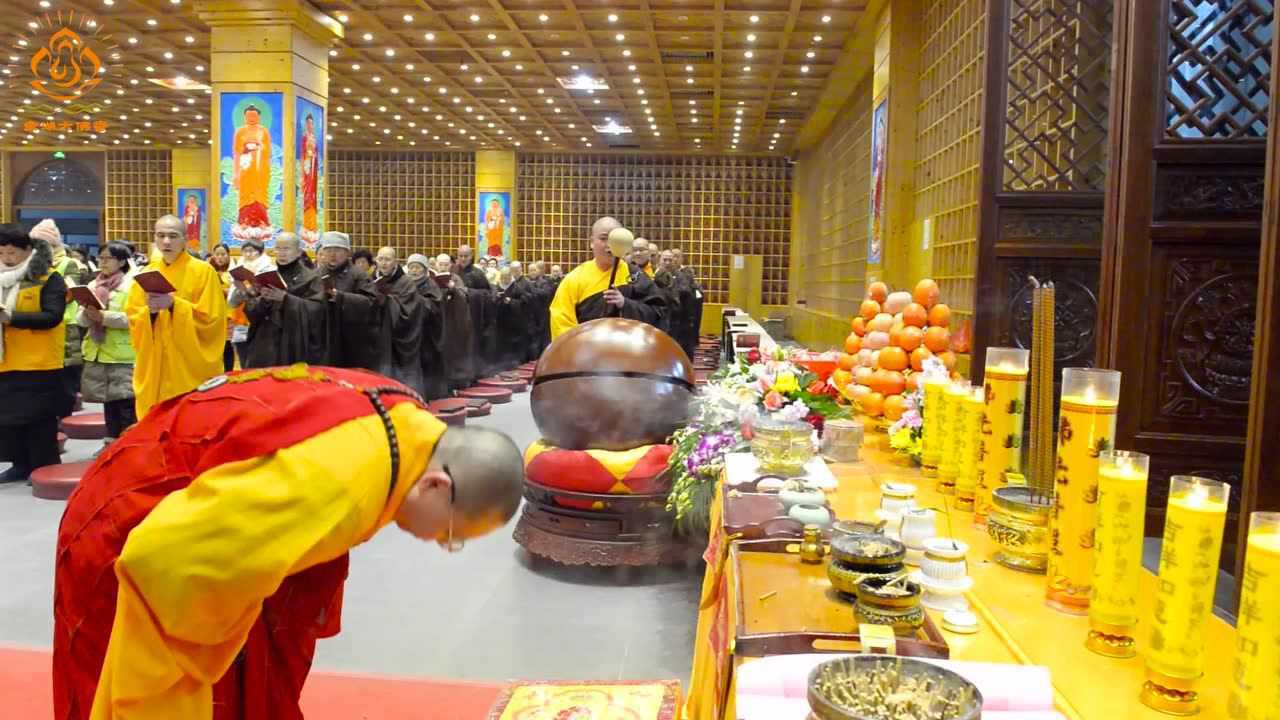 会9405次播放2019年02月11日江苏金湖大佛寺2019年常规念佛佛七洒净1