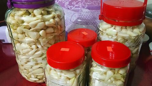 客家农村妈妈做腌菜,腌荞头的做法酸甜可口,朋友看了吃了还想吃