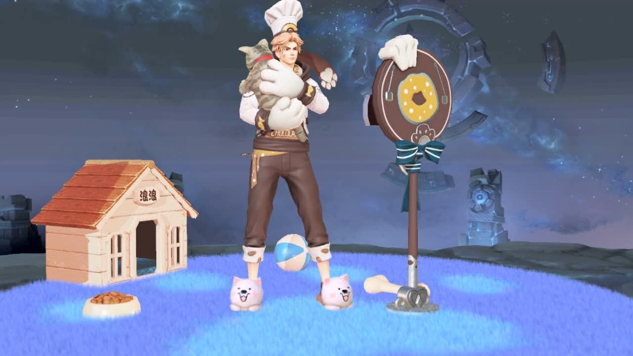 王者荣耀孙策猫狗日记荣耀战令星元皮肤展示