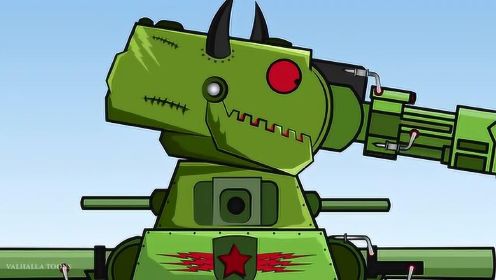 坦克世界动画：kv88vs巨鼠的对战。