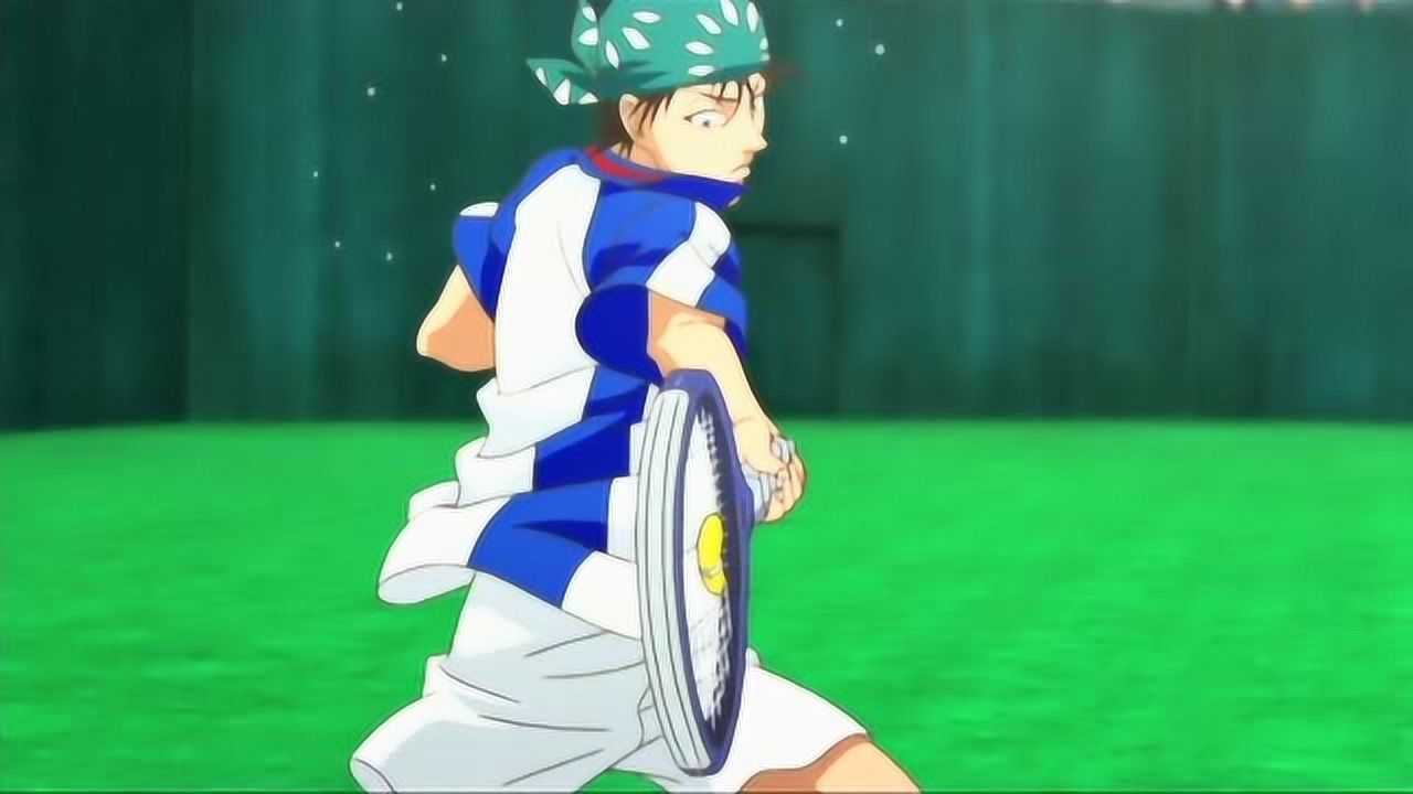 网球王子青学院示范赛第二局海棠开始表演这回旋蛇球太牛