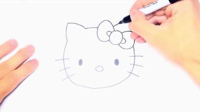 儿童简笔画;如何画Hello Kitty