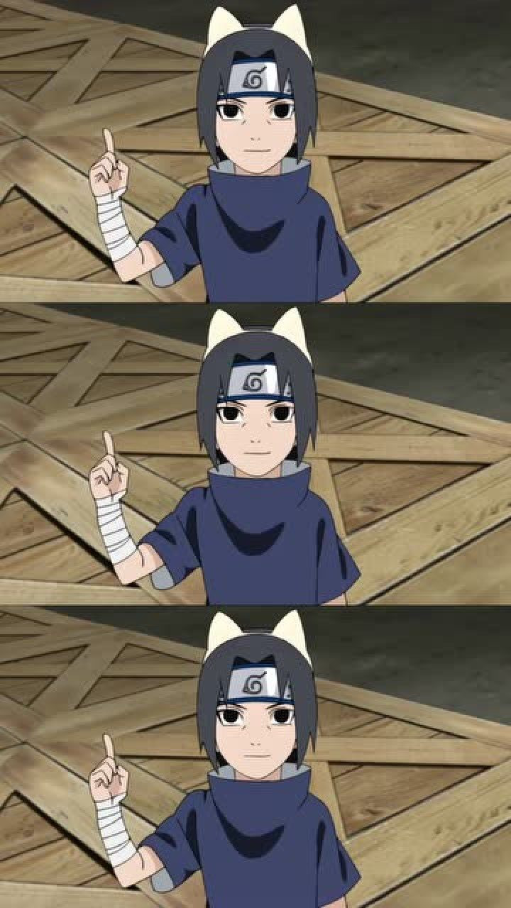 宇智波鼬最萌的一面,头戴猫耳朵,真可爱