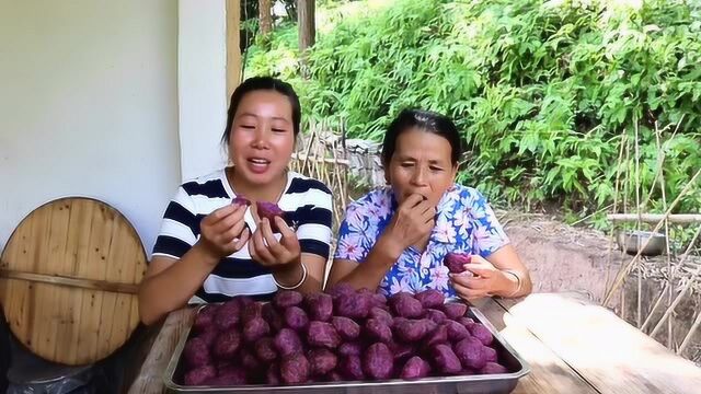 江西赣州特色美食油炸薯包,外焦里嫩好看又好吃,阿红做了一大盘