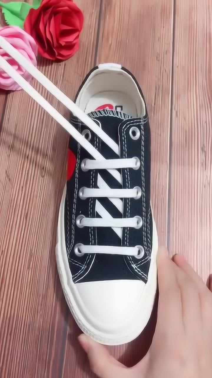 五孔鞋带这么系简单又好看感觉真的是太实用了