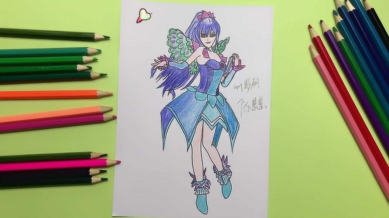 简笔画教程:手绘变身后的叶罗丽战士陈思思,你喜欢吗?