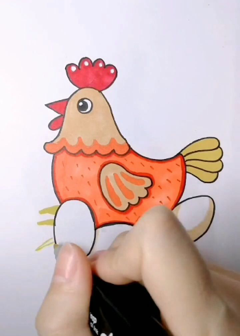 教你画一只孵蛋的老母鸡,赶快学会了去教自己的孩子吧