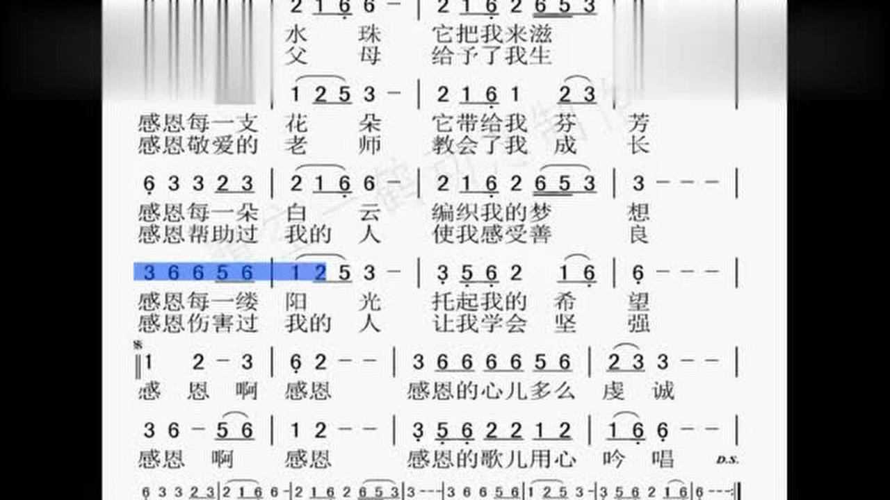 感恩歌葫芦丝动态简谱永远感恩抗疫的英雄们