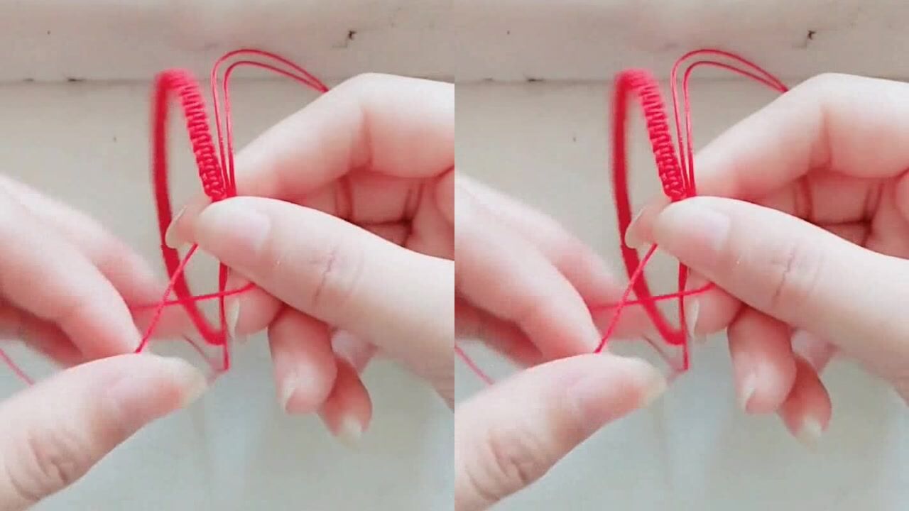 手链伸缩扣编法