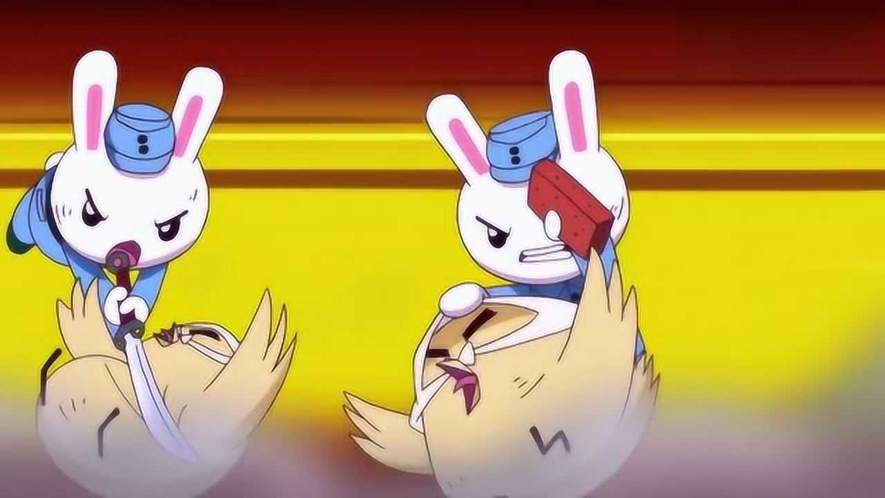 那年那兔:兔子和脚盆鸡拼刺刀,打得脚盆鸡无力还手