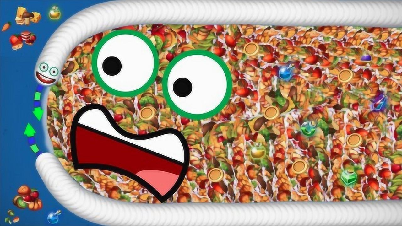 贪吃蛇大作战 面对超多好吃的食物,网友:你这是在深夜放毒