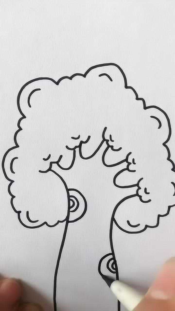 简单画大树小图案教程