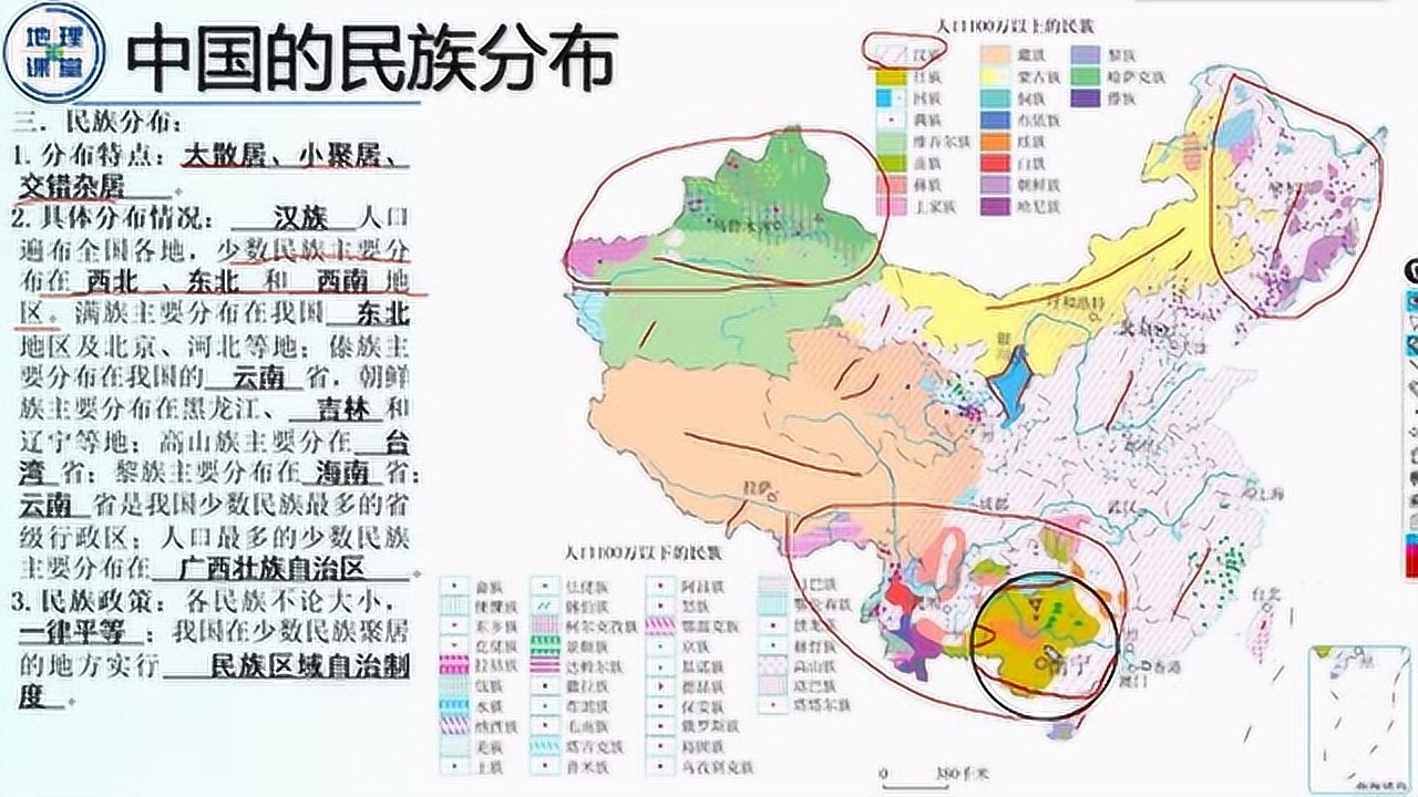 3,中国的民族——民族分布特点及相关政策