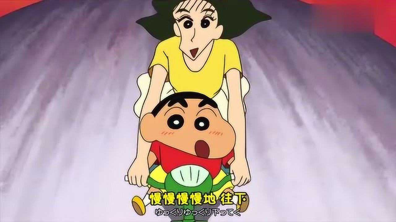 蜡笔小新:小新等人和娜娜子一起用三轮车飙车,这车还真结实啊