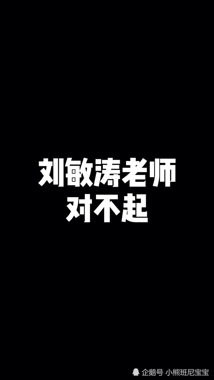 刘敏涛老师对不起