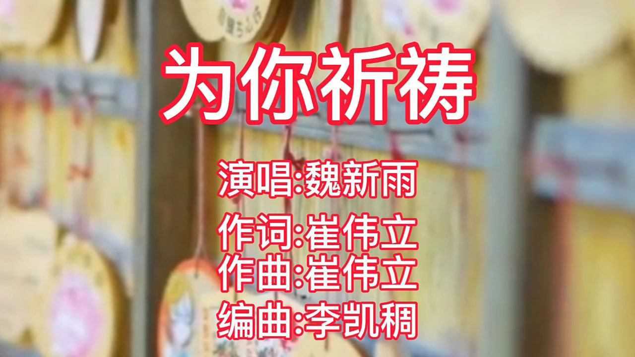 魏新雨这首为你祈祷太好听了我愿一生一世为你祈祷