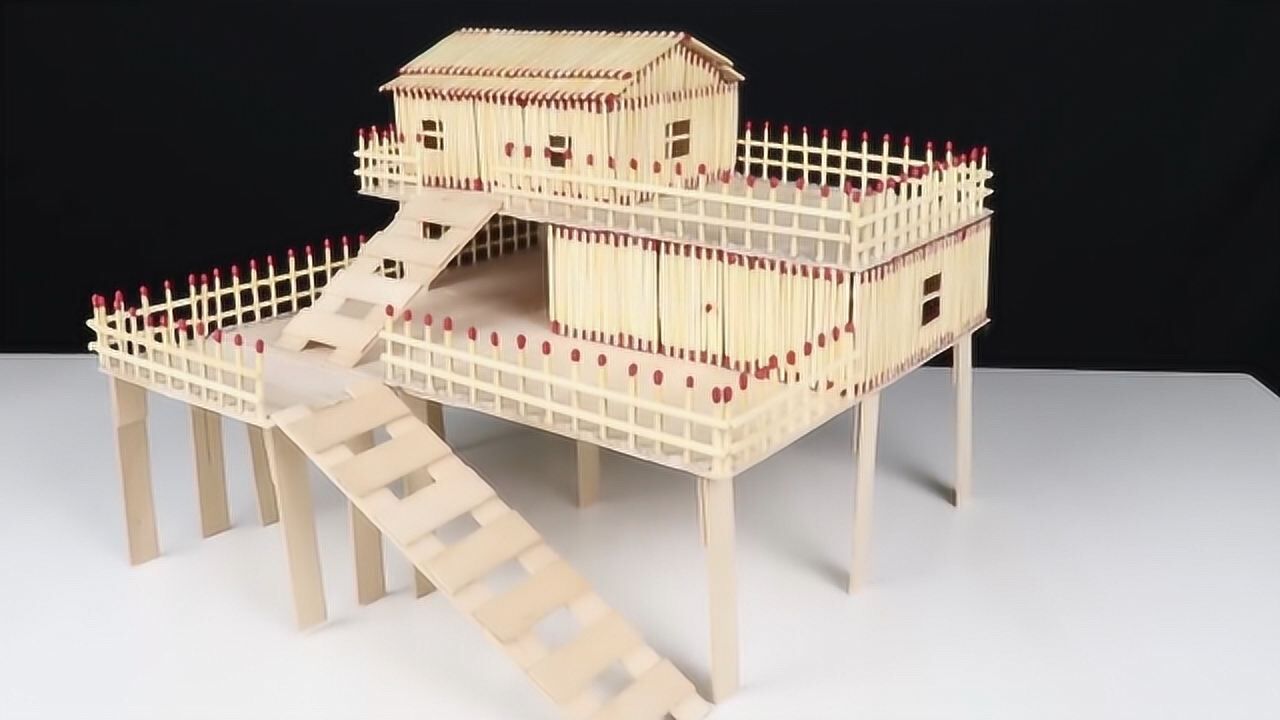 疫情期间牛人突发奇想用火柴自制别墅成品出现简直太惊艳