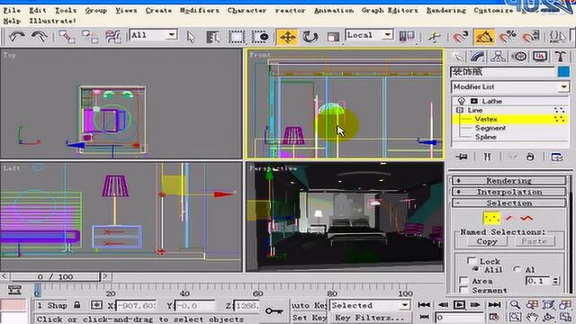 3Dmax室内设计家庭装修实例系列,室内制图基础之卧室设计方案 2