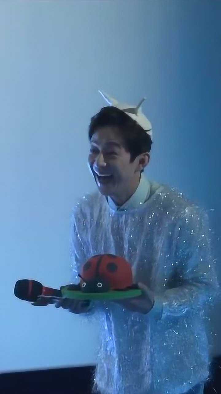 回忆杀何炅重演大风车里的毛毛虫角色引得粉丝尖叫