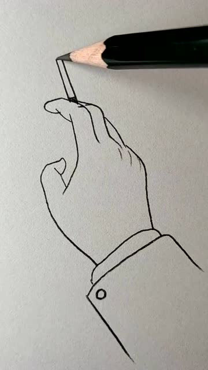 画拿着香烟的手