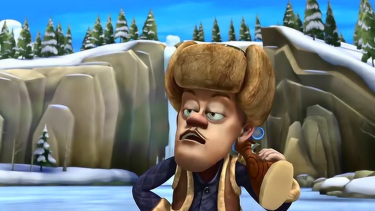 熊出没之夺宝熊兵:熊大跳了一下,就把光头强弄倒了!