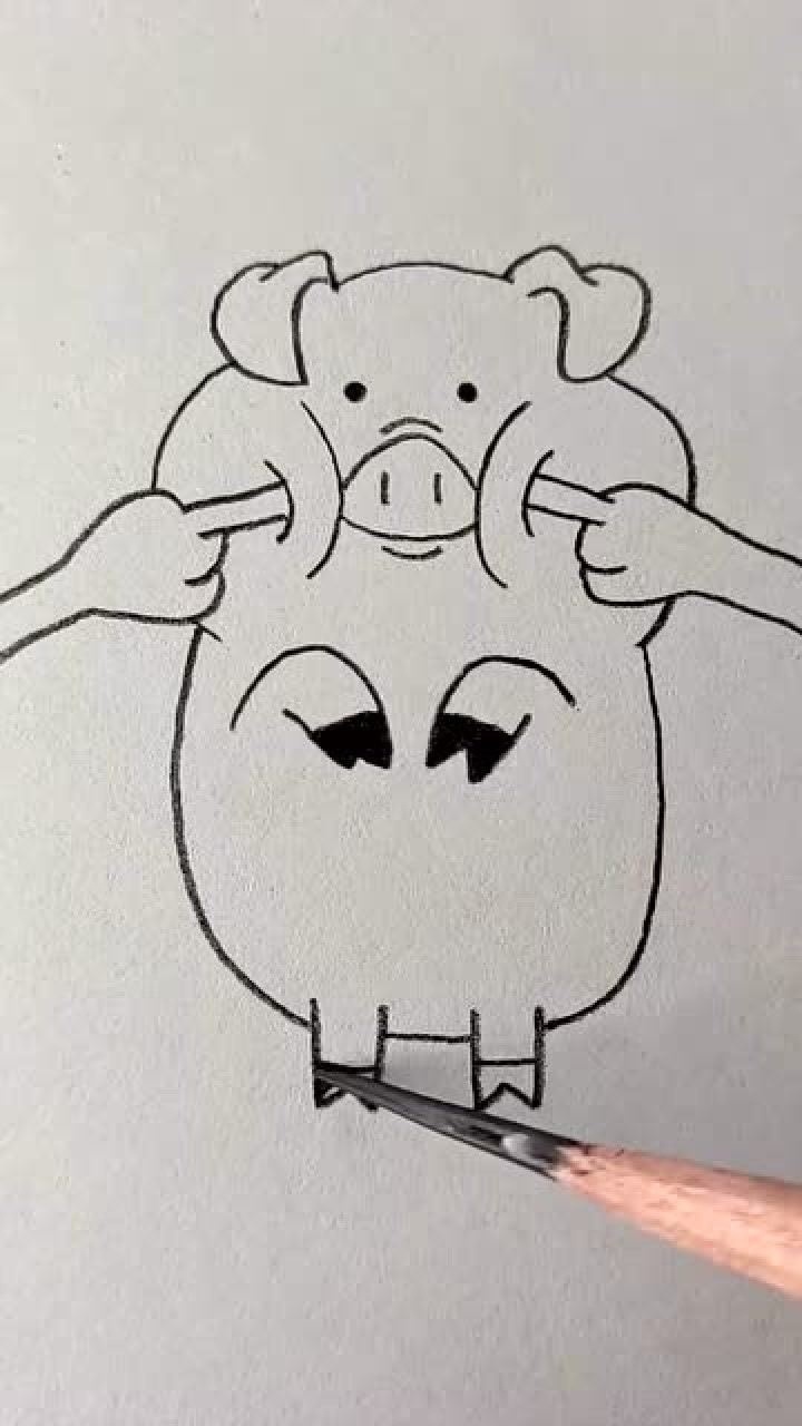 画一只胖嘟嘟的宠物猪