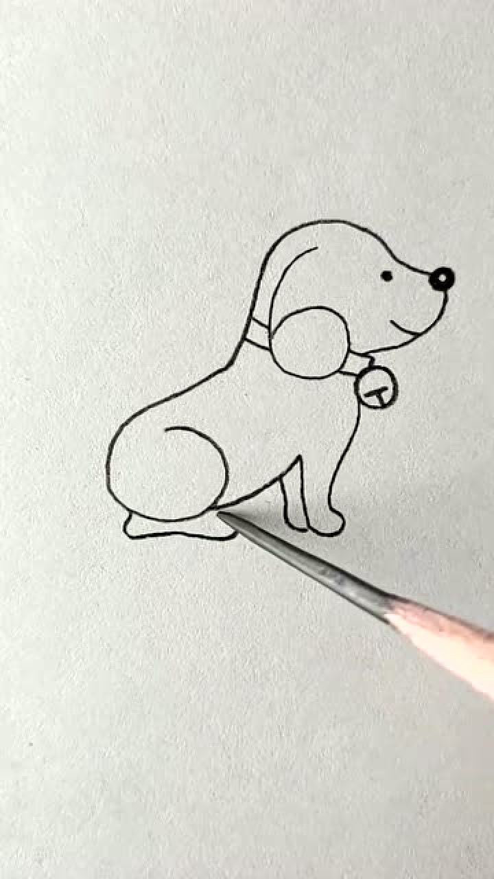 用数字两个"6"画小狗,就是这么简单