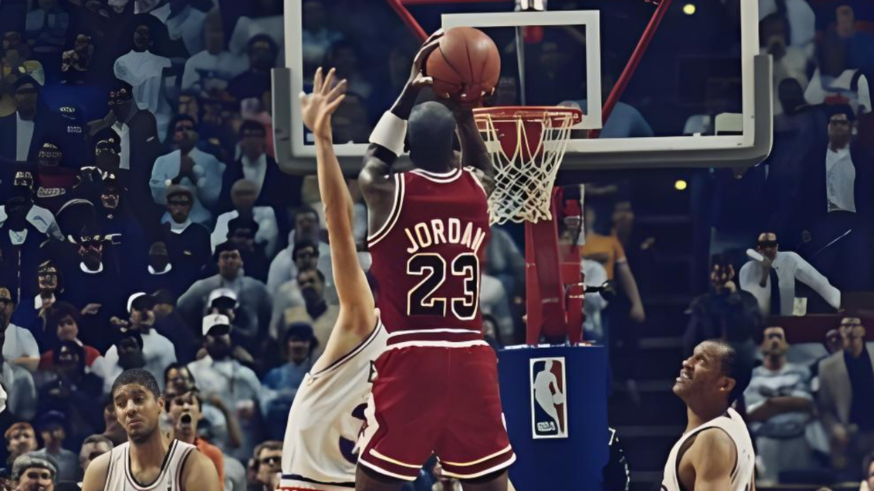 nba名场面:一球直接决定晋级或回家!回顾乔丹the shot绝杀骑士