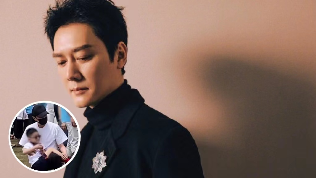 冯绍峰携儿子参加校运会,5岁想想暴风抽高,正脸曝光太像赵丽颖