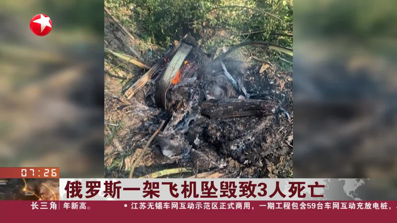 俄罗斯一架飞机坠毁致3人死亡