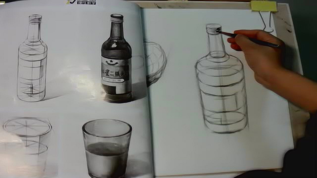 王光芹素描系统教学08啤酒瓶结构素描