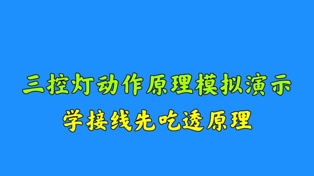 开关动作原理:3个开关控制一盏灯,动作模拟演示,新手建议收藏