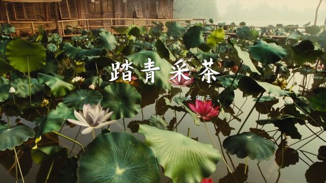 经典歌曲《踏青采茶》轻快好听,烟花二月去踏青,风光无限少年心