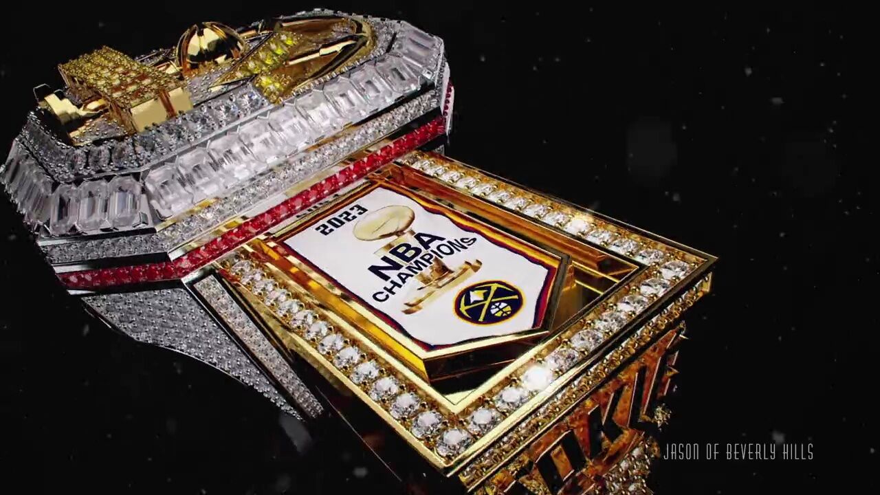 围观一下掘金队的总冠军戒指95真有创意