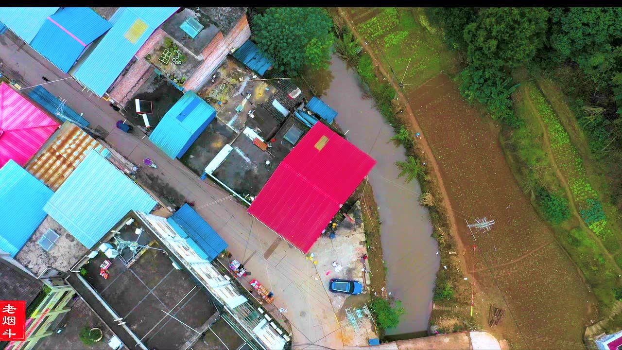 航拍三台菊河镇