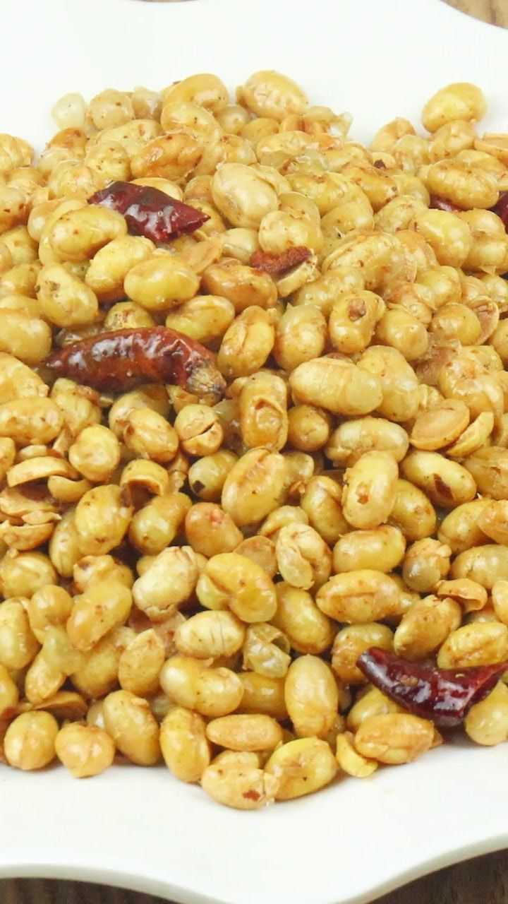 椒盐黄豆,零食下酒必备小菜