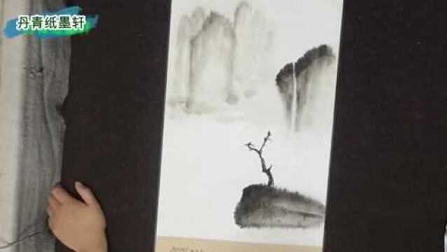 丹青纸墨轩:偶尔兴起画一幅山水小品,水墨山水画独钓白翁泛舟行