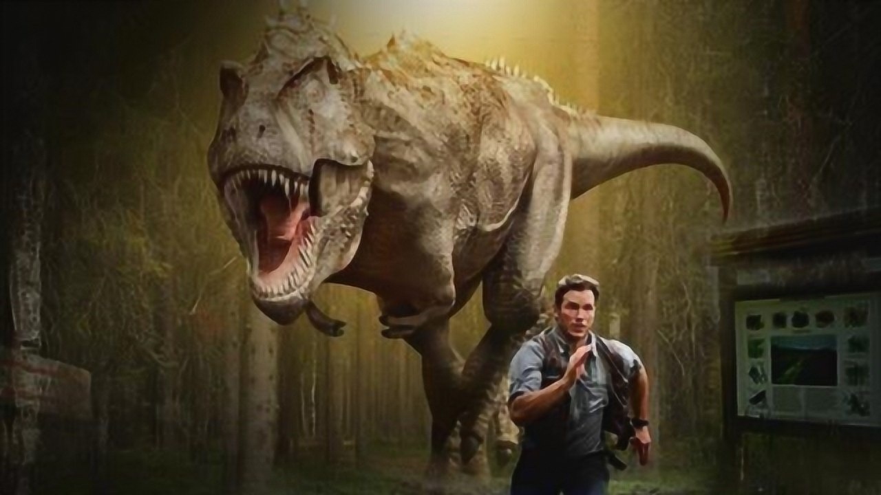科幻片《侏罗纪公园》,博士带人参观侏罗纪公园,却被霸王龙追杀