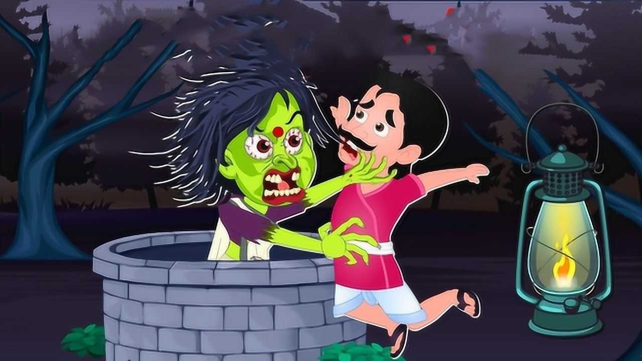 深夜井中飘出一盏油灯突然变成僵尸要吃人镜头拍下全过程