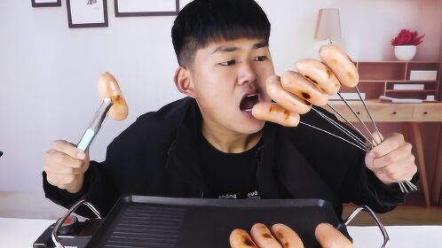 原来街边卖5元一根的火山石烤肠在家就能吃到15一根成本价太低了吧