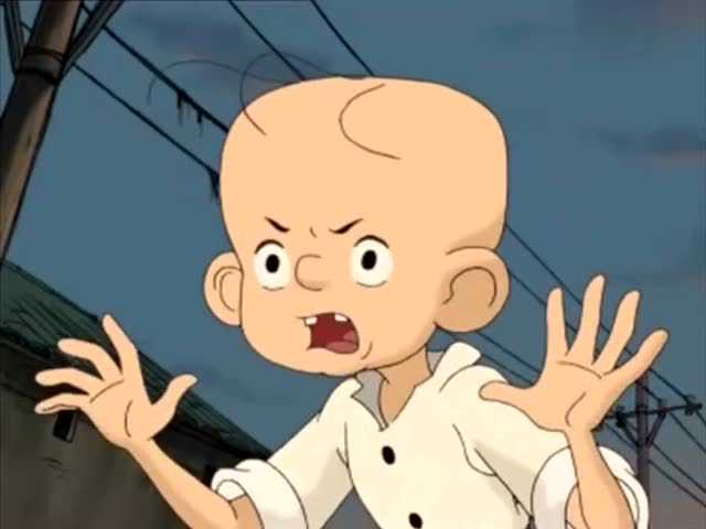 三毛流浪记警卫追赶偷煤的孩子三毛勇敢反抗却被警察抓住