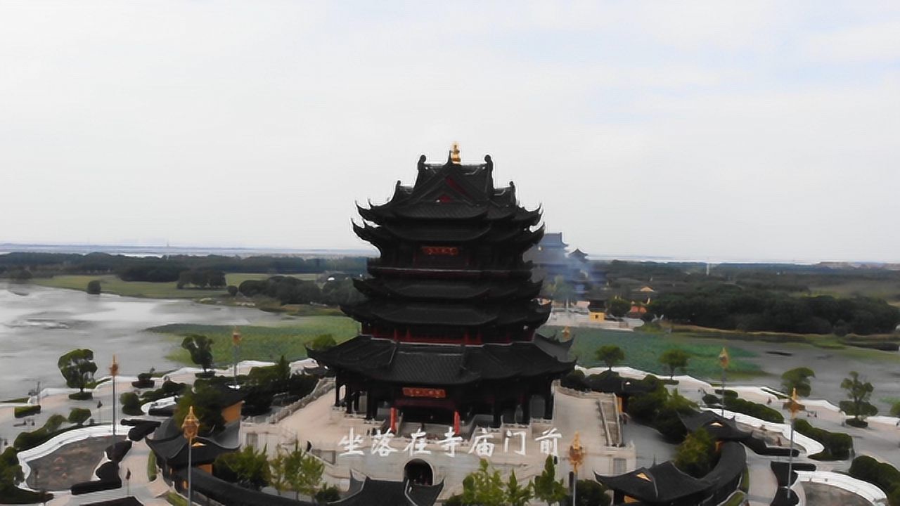 苏州重元寺——典雅观音阁矗立于莲花盛放的阳澄湖中央