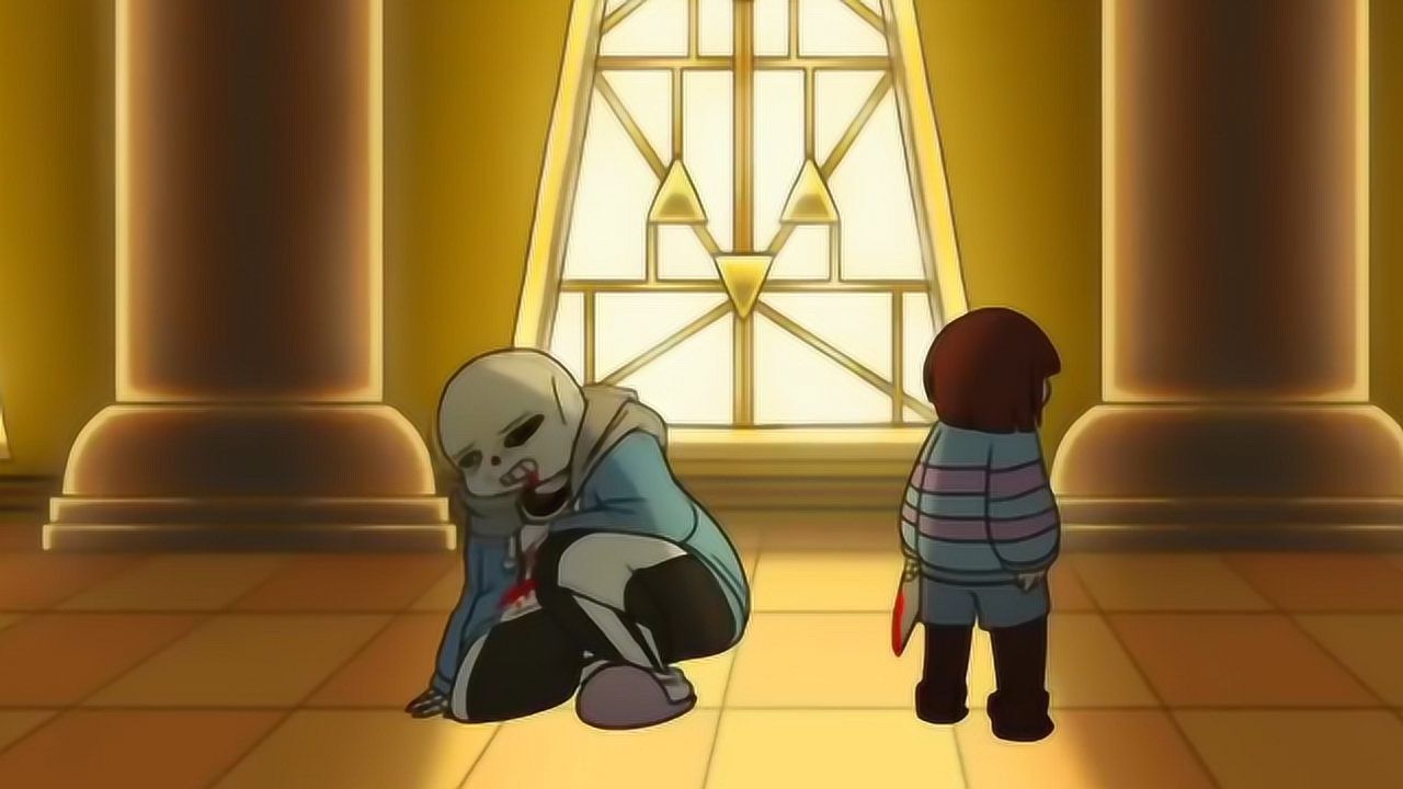 中文字幕版传说之下:受伤后的sans眼前不断闪过好友的样子