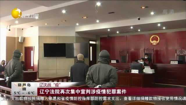 辽沈战“疫”:辽宁法院再次集中宣判涉疫情犯罪案件