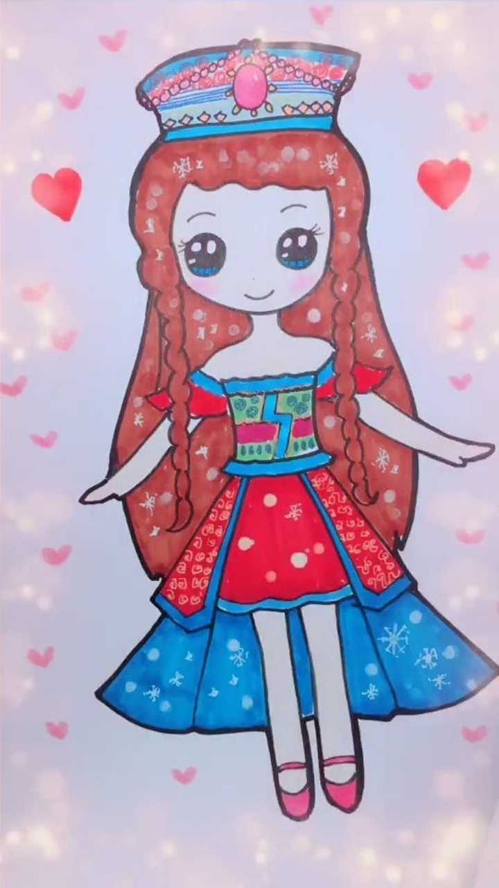 可爱的萌妹子简笔画你们心动哪一个呀