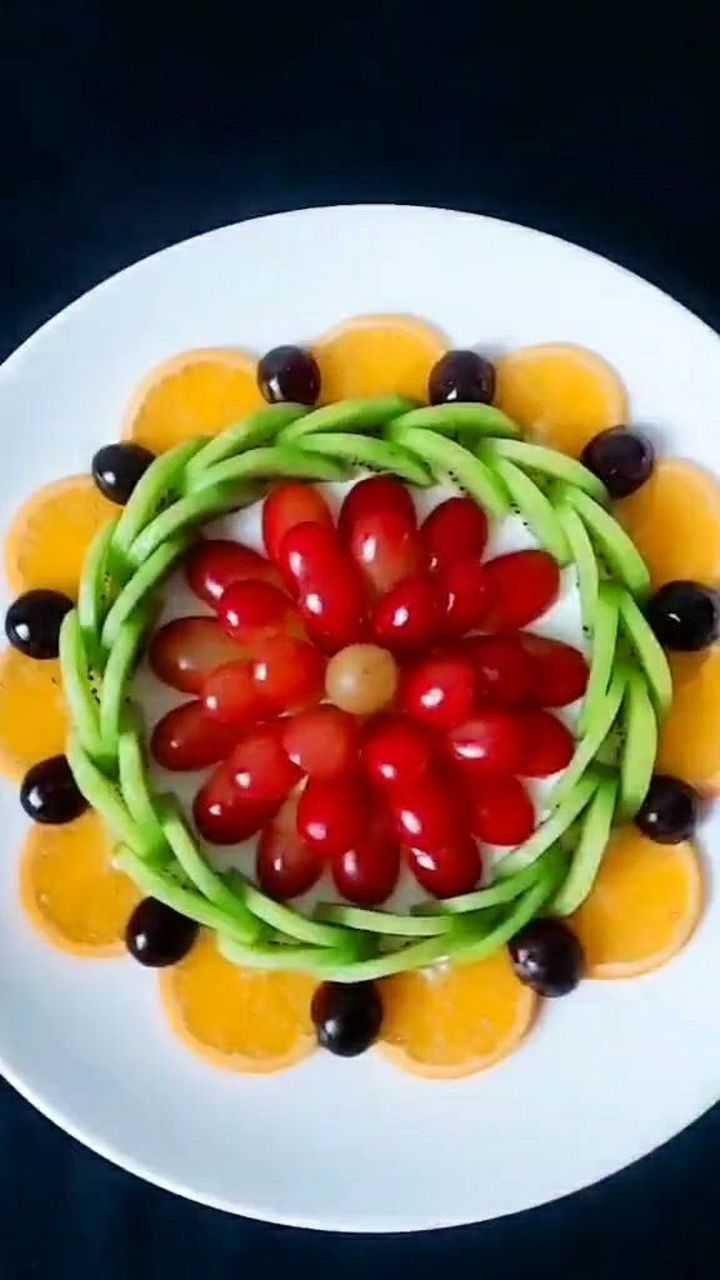 超级漂亮的水果摆盘真是好吃又好看