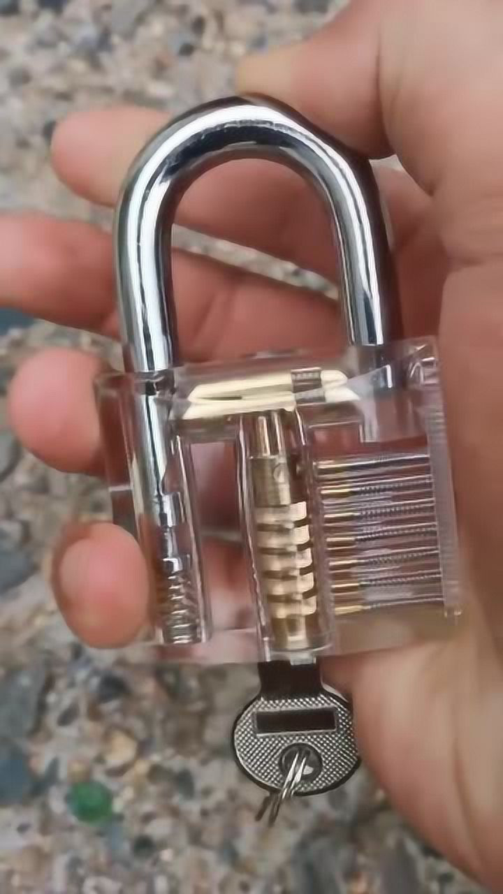 透明的弹簧锁,这里面的结构原理,你看懂了吗